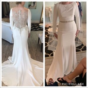 JUSTIN ALEXANDER - Crepe wedding gown